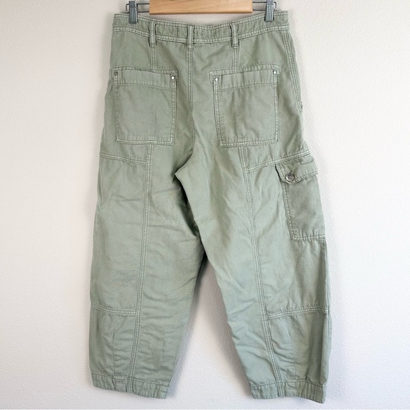 Anthropologie The Carson Utility Barrel Pants Size 8 100% Cotton - Picture 4 of 8